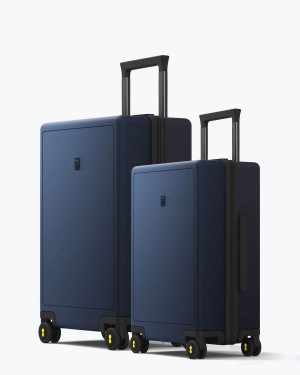 Luggage Level 8 Luminous Textured 2 Piece Set Luggage Set Navy | NIKXBTV-47